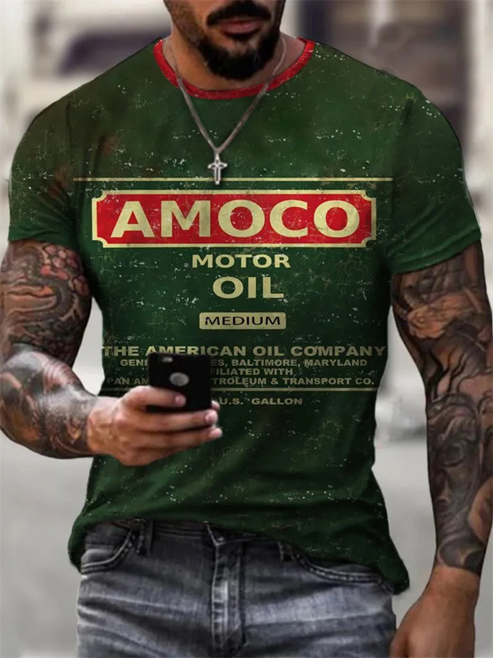 New 3D Digital Short-sleeved T-shirt Printing Tops Pattern Printing Letters T-shirt