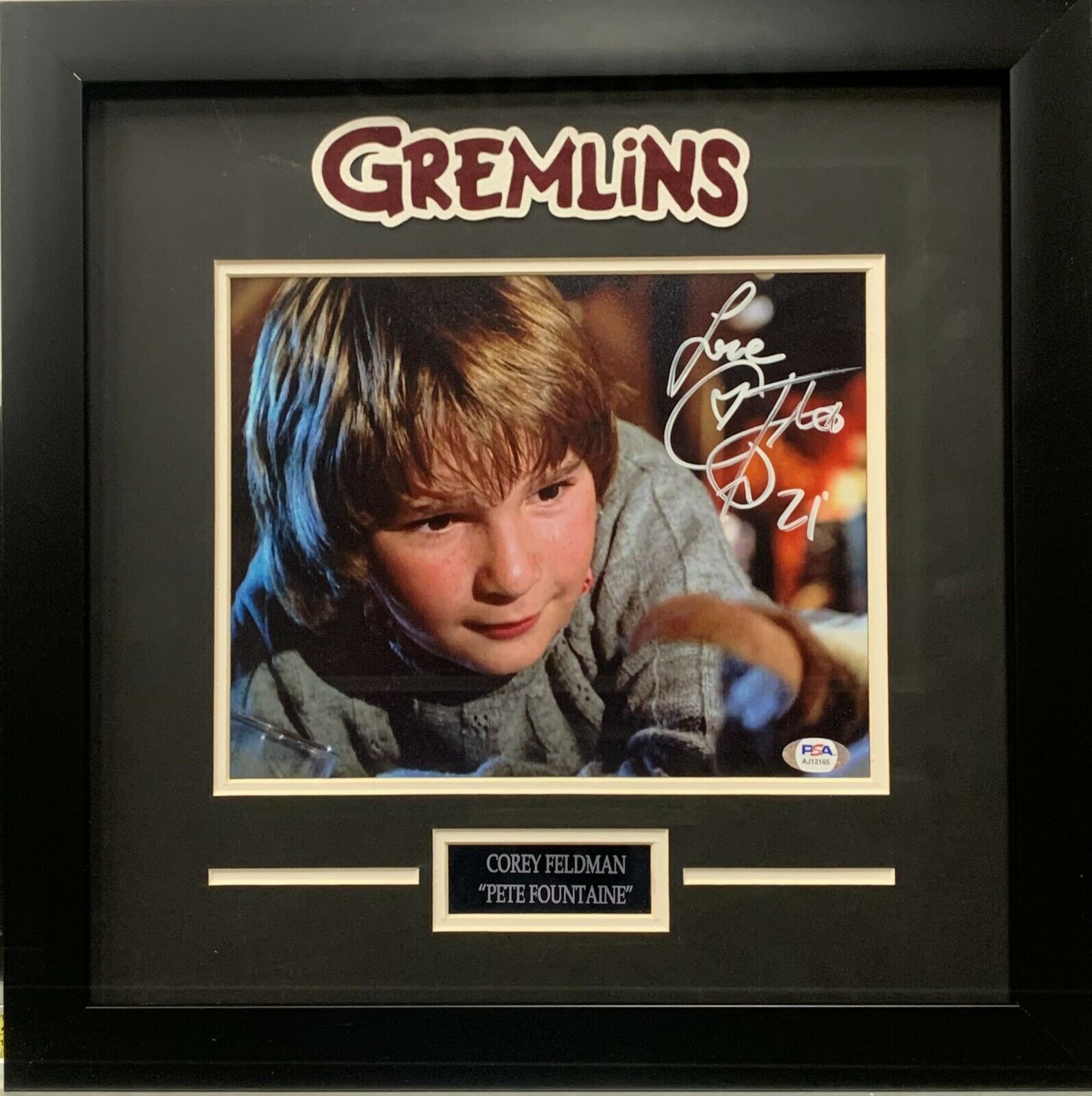 Corey Feldman autographed inscribed framed 8x10 Photo Poster painting Gremlins PSA COA Pete