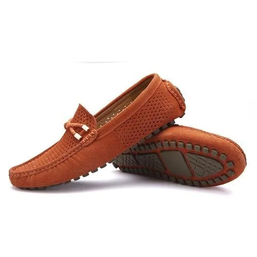 Summer Genuine Leather Men Shoes Casual Driving Shoes Moccasin Soft Breathable