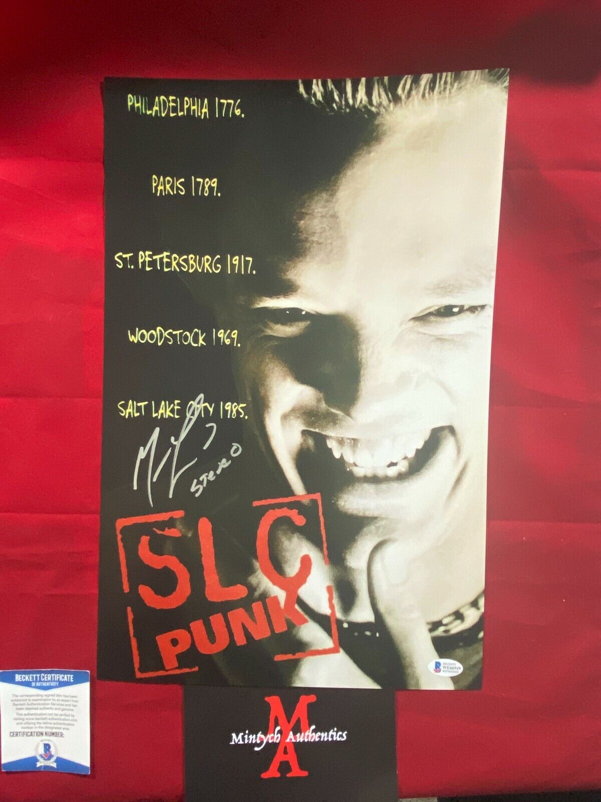 MATTHEW LILLARD AUTOGRAPHED SIGNED 11x17 Photo Poster painting! SLC PUNK! BECKETT COA!