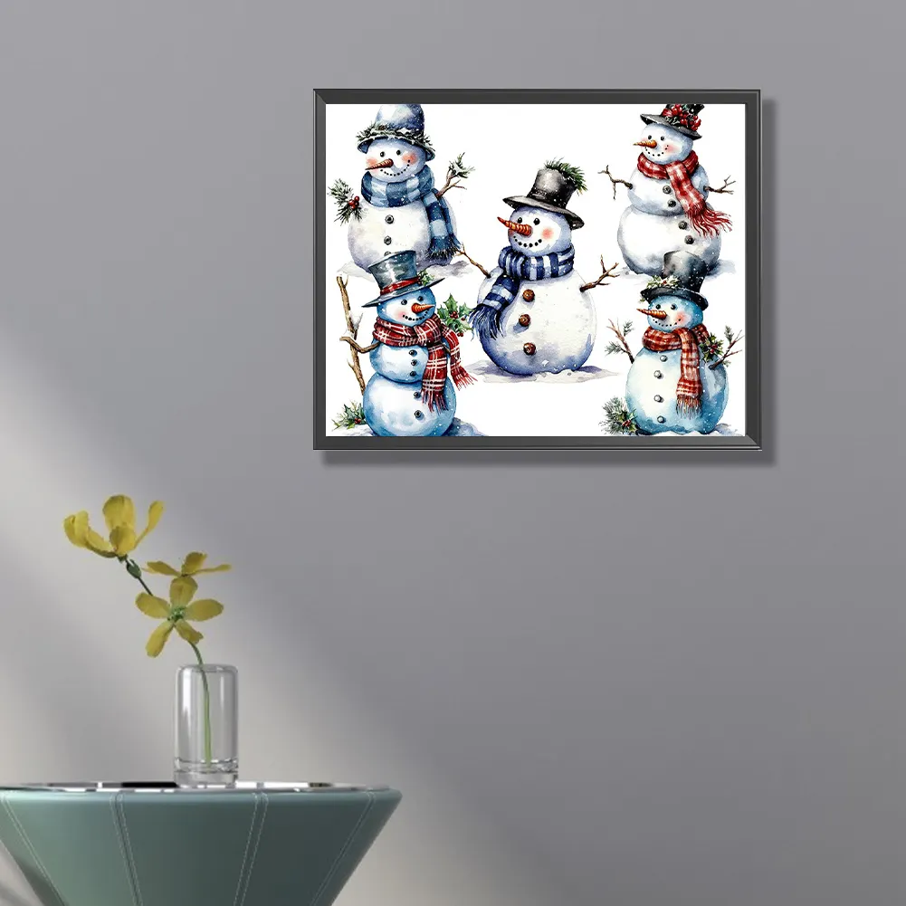 Full Round Diamond Painting 50*40cm - Christmas Snowman
