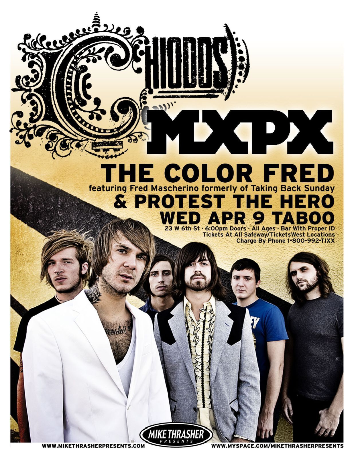 CHIODOS and MXPX 2008 Gig POSTER Eugene Oregon Concert