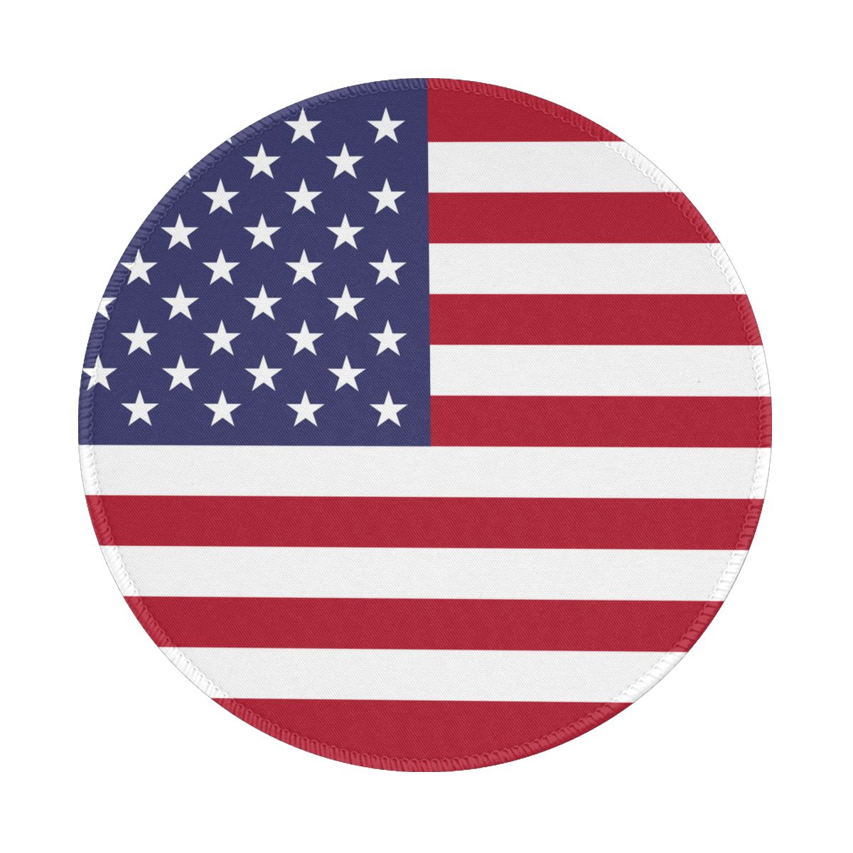 United States Flag Non-Slip Rubber Round Mouse Pad