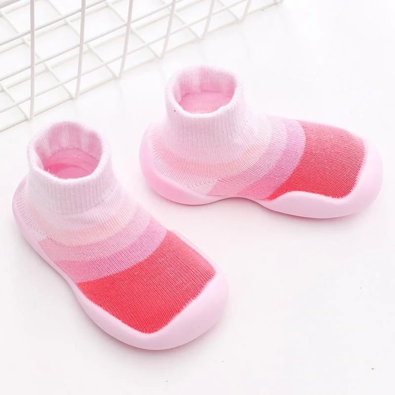 Baby Socks With Rubber Soles Cartoon baby shoes Infant Sock Baby steps Anti-slip Leather kids Floor Socks Baby slippers
