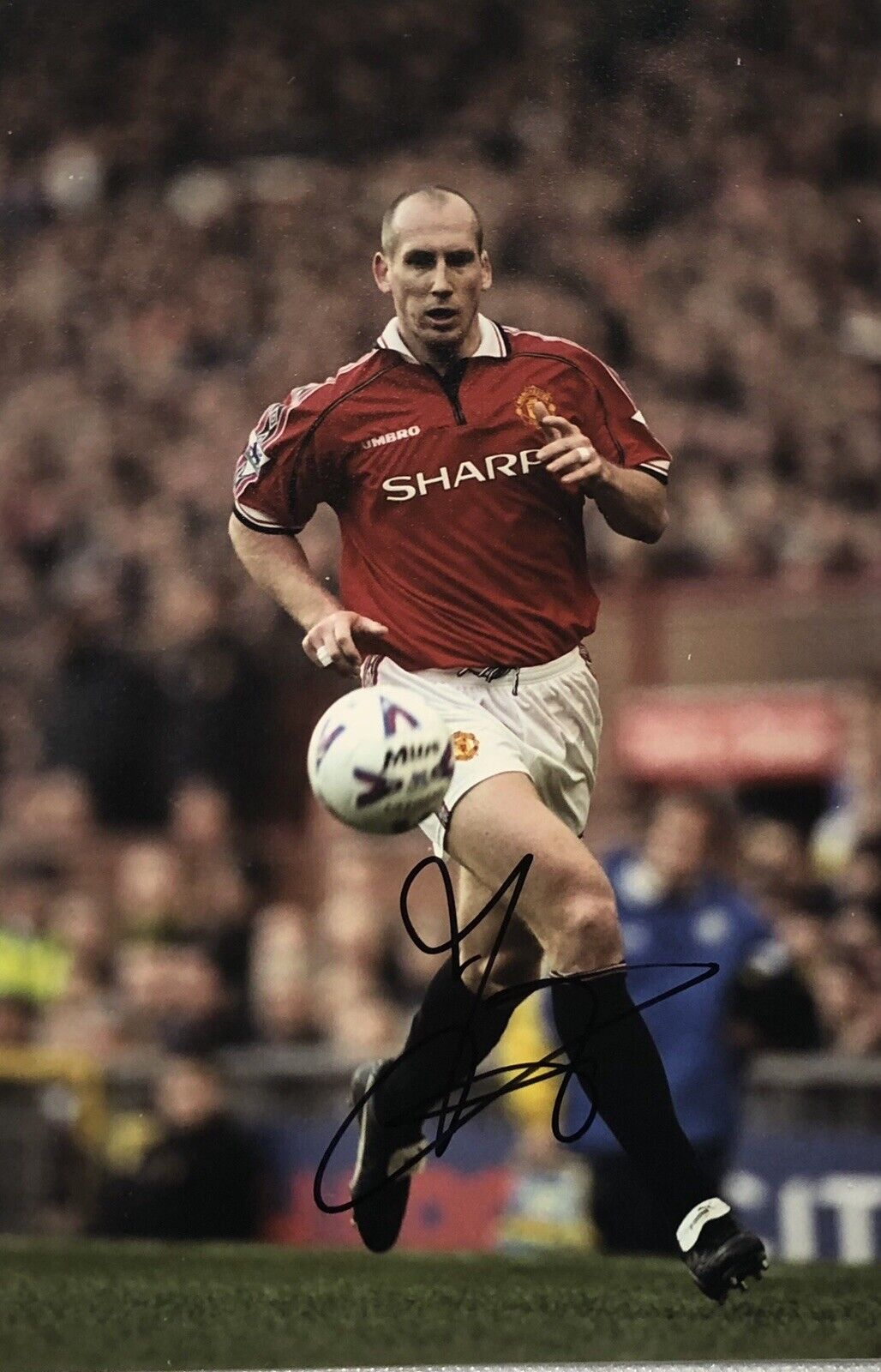 Jaap Stam Signed 12X8 Photo Poster painting Manchester United Genuine AFTAL COA (1713)