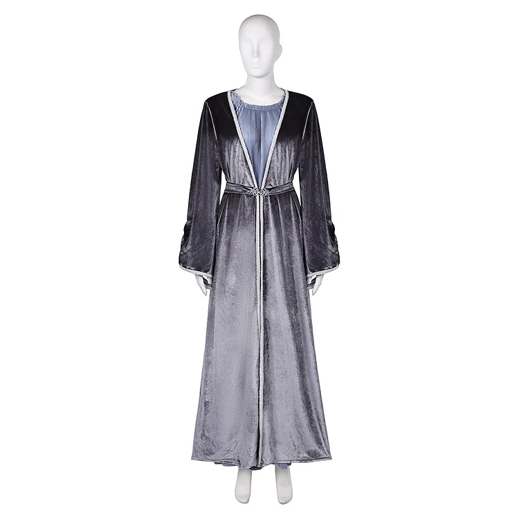 House Of The Dragon Season 2 (2024) Rhaenyra Targaryen Gray Velvet Dress Outfits Cosplay Costume Halloween Carnival Suit