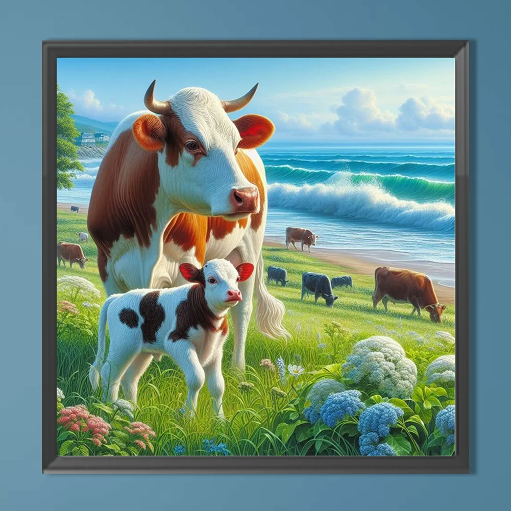 Diamond Painting - Full Round Drill - Cow(Canvas|40*40cm)