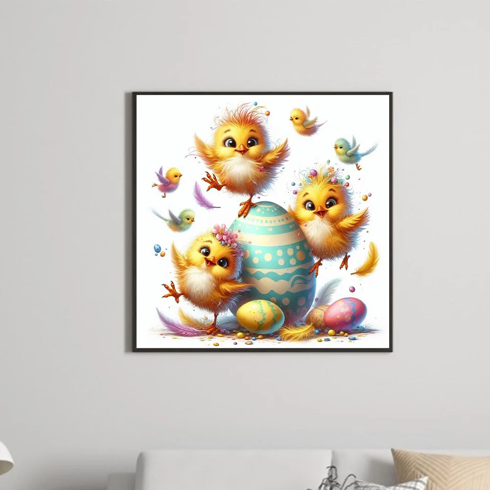 Diamond Painting - Full Round Drill - Easter Chicks(Canvas|30*30cm)
