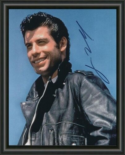 GREASE John Travolta SIGNED - A4 AUTOGRAPHED Photo Poster painting POSTER -  POSTAGE