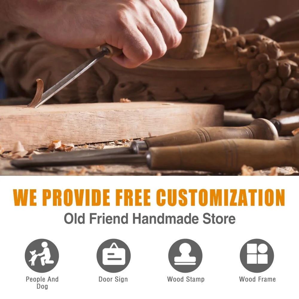 Custom Wooden Seal Stamps Retro Happy Birthday Antique 2021 Name Address Personalized Stamps Craft Wedding Decorative