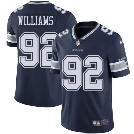 Youth Dallas Cowboys #92 Quinnen Williams Esch Navy Color Rush Vapor Limited Stitched Jersey J1TX