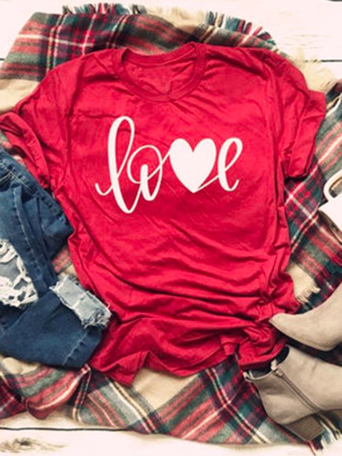 Letter Holiday Printed Shirts & Tops