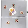 6Pcs Diamond Painting Acrylic Christmas Bird Fridge Magnet