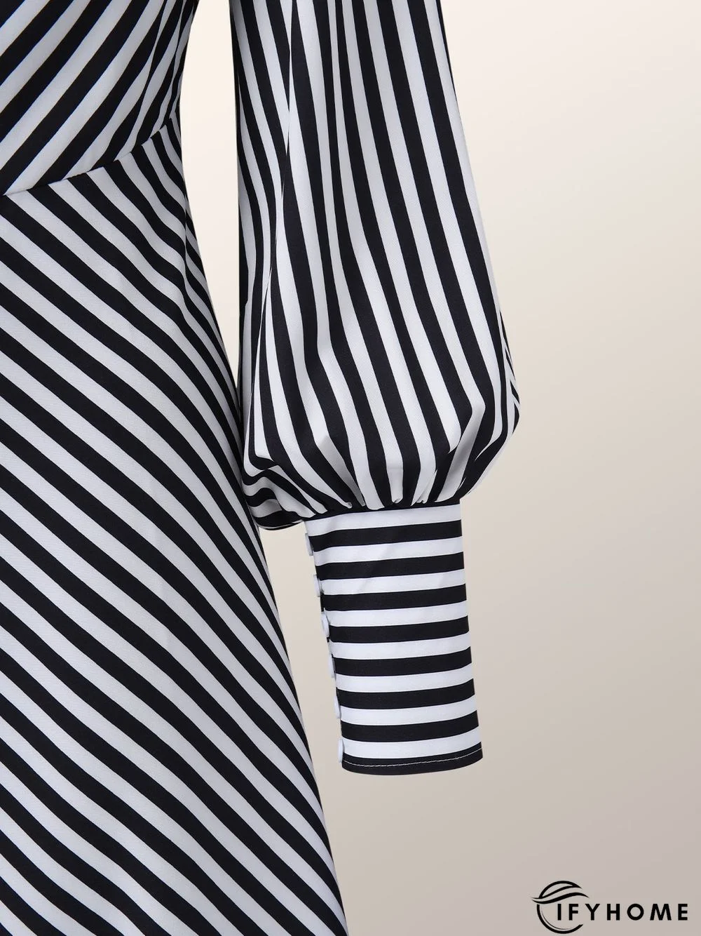 Fall Long sleeve Stand Collar Regular Fit Date Elegant Lady Dresses | IFYHOME