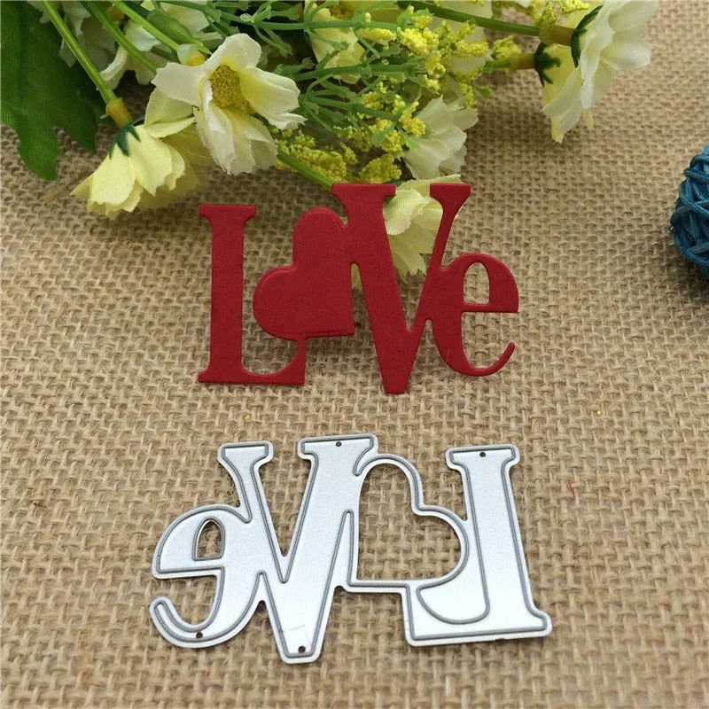 Love Metal Cutting Dies Stencils for DIY Scrapbooking Stamp/photo album Decorative Embossing DIY Paper Cards