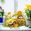 (US Only)Acrylic Special Shape Flowers Car Diamond Painting Desktop Ornaments for Office