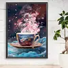 Flower Tea Cup-Paint by Numbers Acrylic Painting 30*40CM