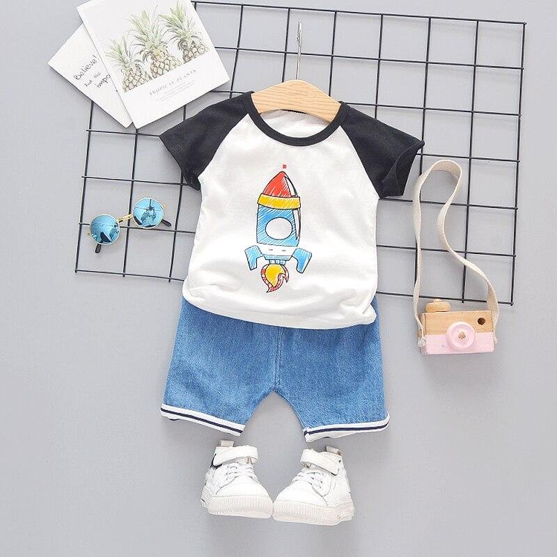 Boy Summer Clothes for Baby Cartoon Set New Cute Short Sleeve T Shirt Suit Children Clothing Boys Outfit Avatar Printing