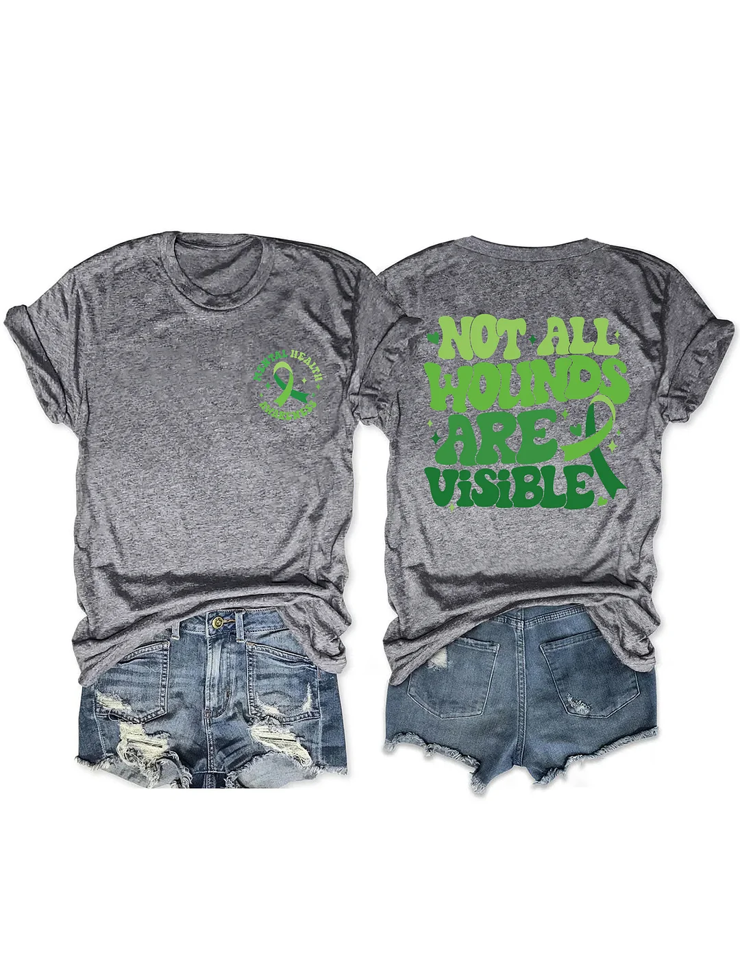 Not All Wounds Are Visible Mental Health T-shirt