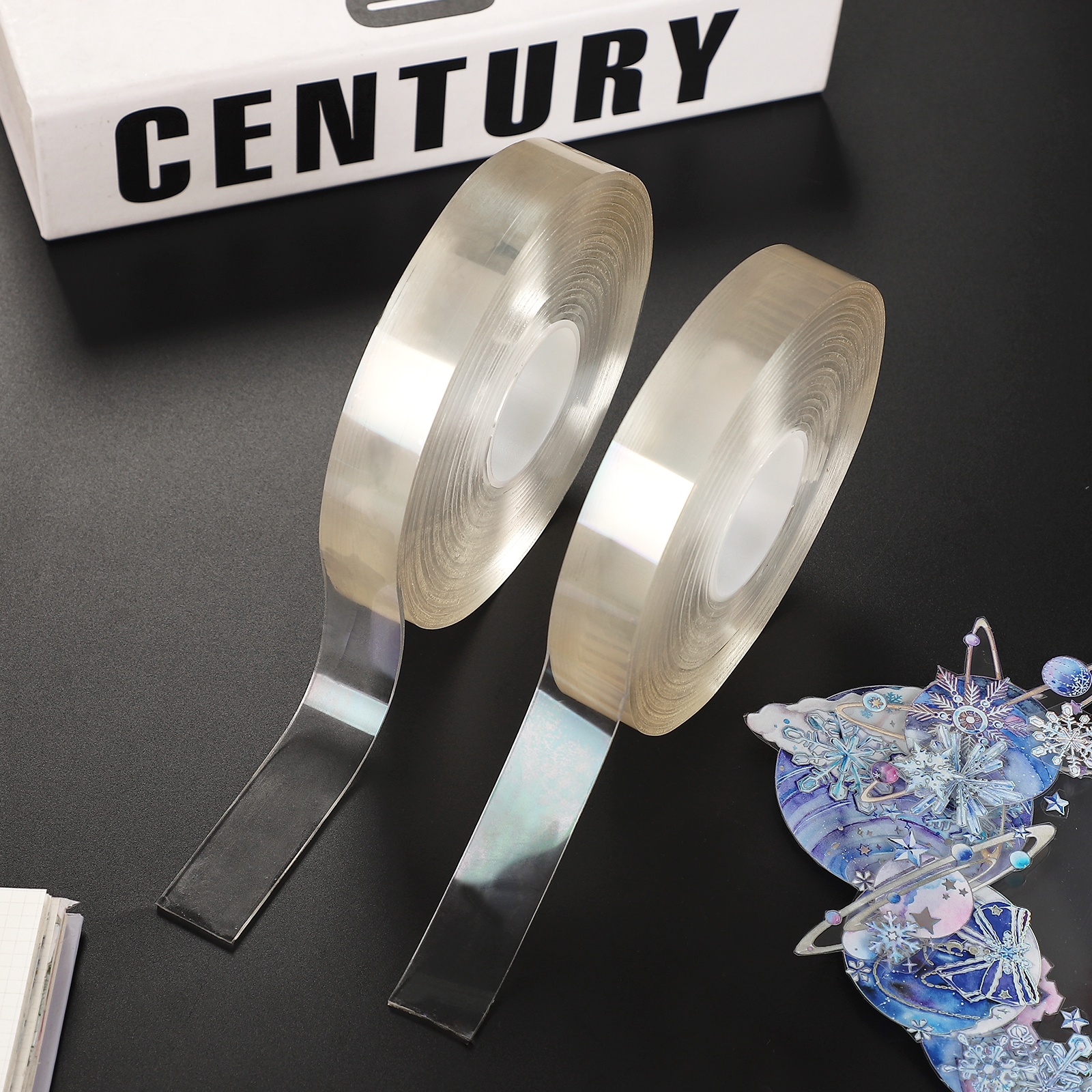 저널세이 20mm*500cm 나노 무흔 접착제 풀 탄성 양면 투명 테이프 3차원 저널 콜라주 양면 접착제