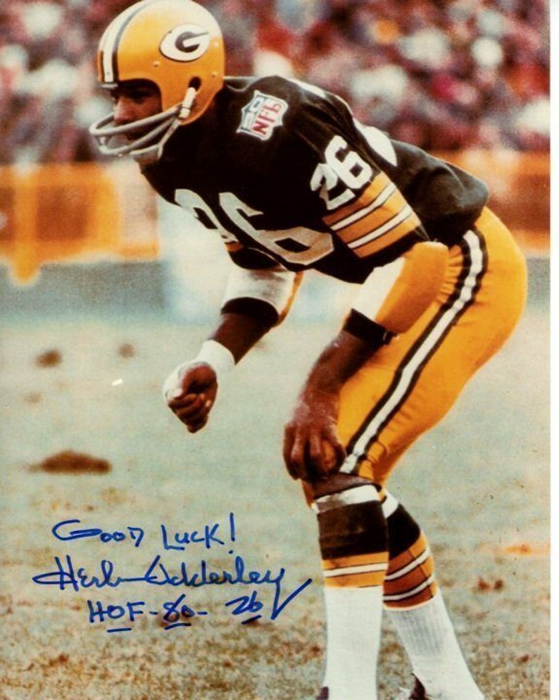 Herb adderley signed autographed nfl green bay packers hof Photo Poster painting