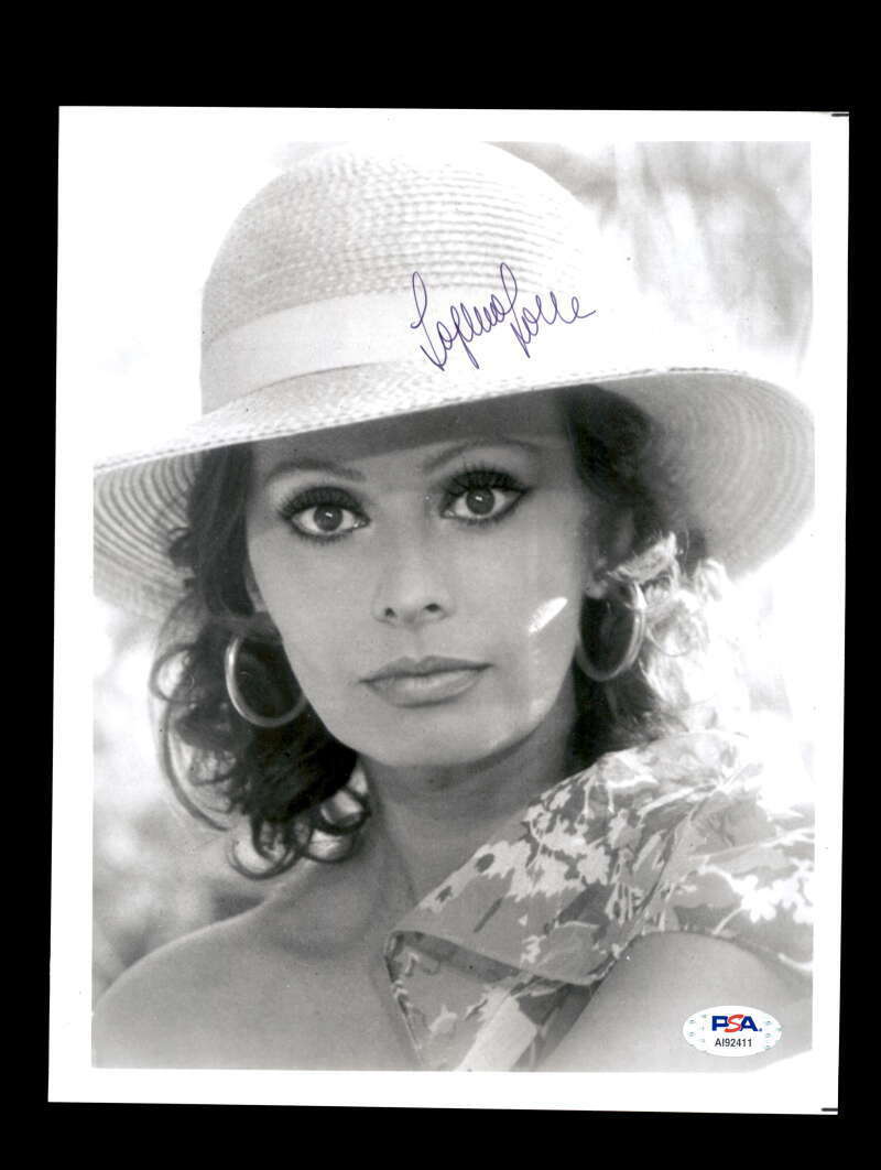 Sophia Loren PSA DNA Coa Signed 8x10 Photo Poster painting Autograph 6