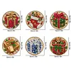 6pcs/set DIY Diamond Special Shape Pearl Art Hanging Wooden Christmas Tree Ornament Kit