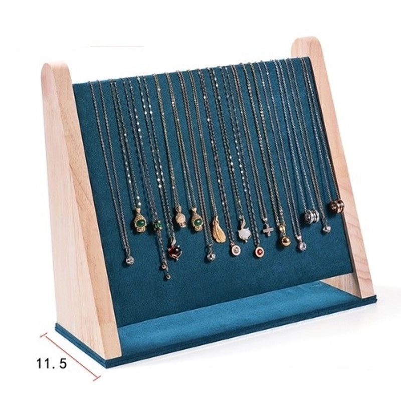 Minimalist Classic Style Color Block Wood Jewelry Rack