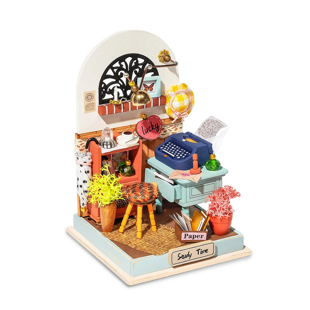 Rolife Record Mood Study Room Miniature House Kit DS017  1: 30