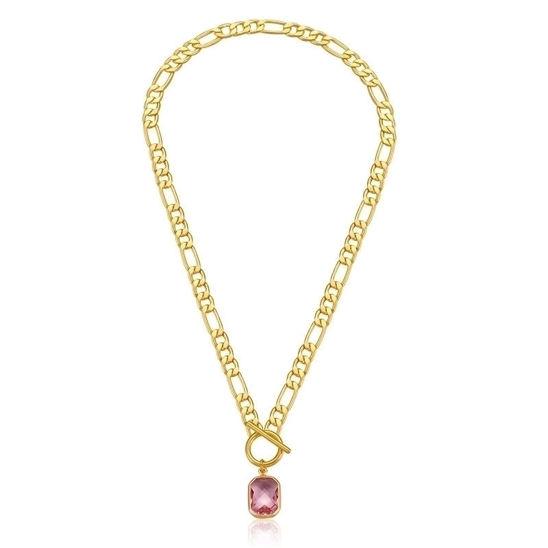 Fashion Geometric Copper Plating Zircon Pendant Necklace 1 Piece