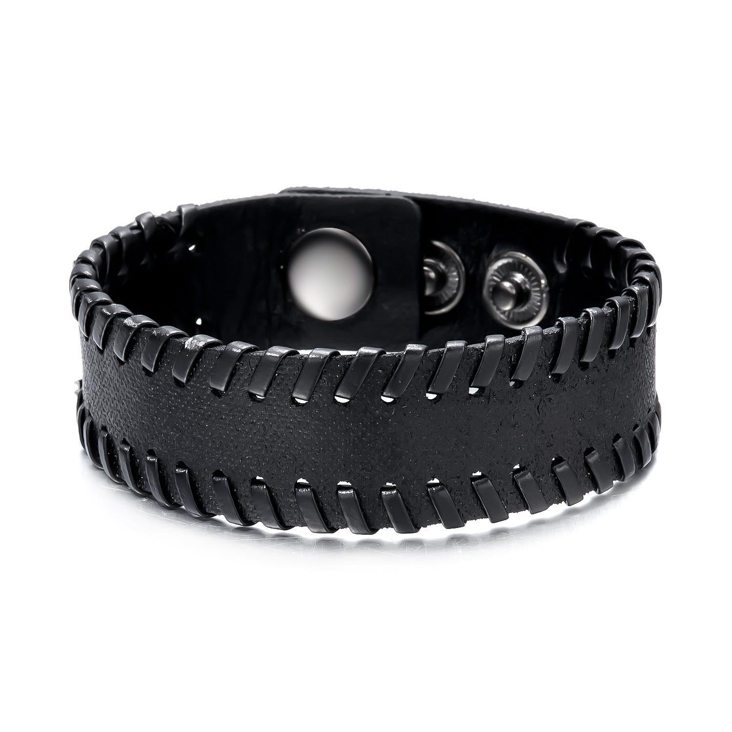 Punk Rock Hip Hop Bracelet Leather Weave Bracelet