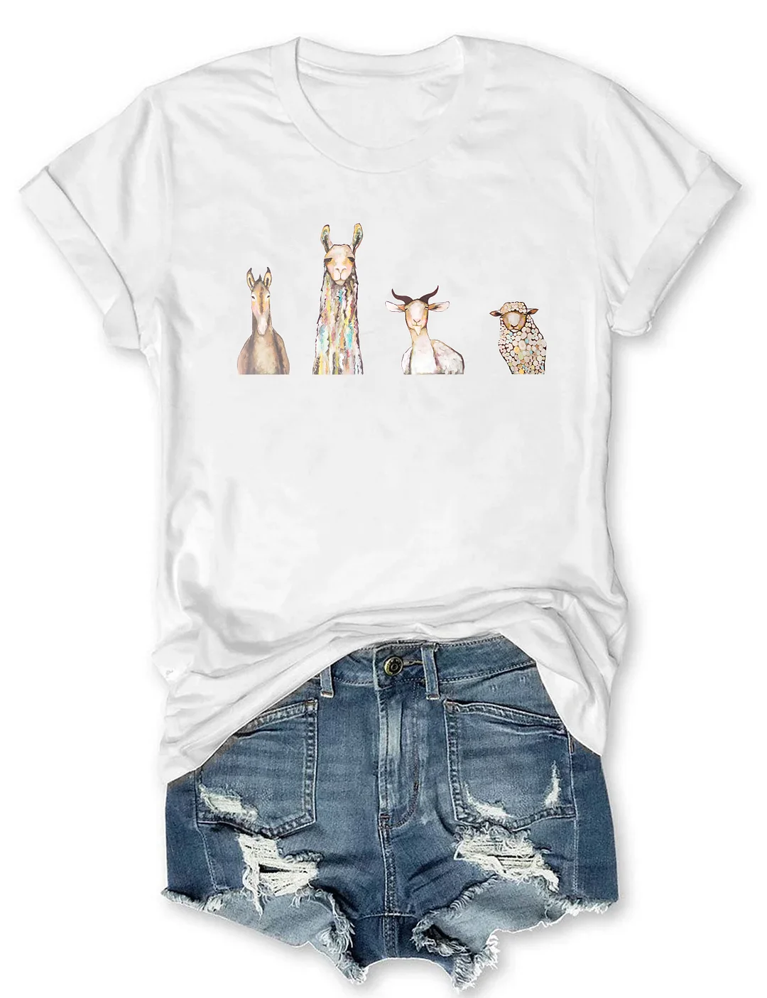Donkey Llama Goat Sheep T-shirt