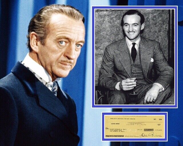 DAVID NIVEN SIGNED Photo Poster painting MOUNT UACC REG 242