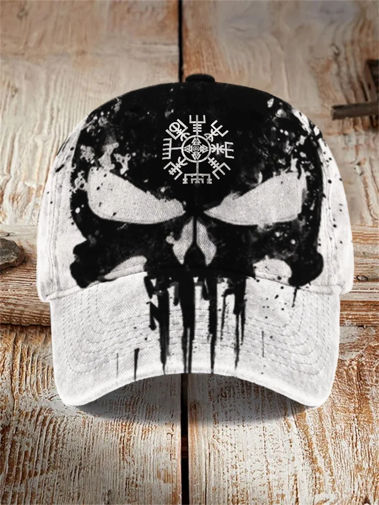BrosWear Viking Vegvisir Skull Contrast Color Cap