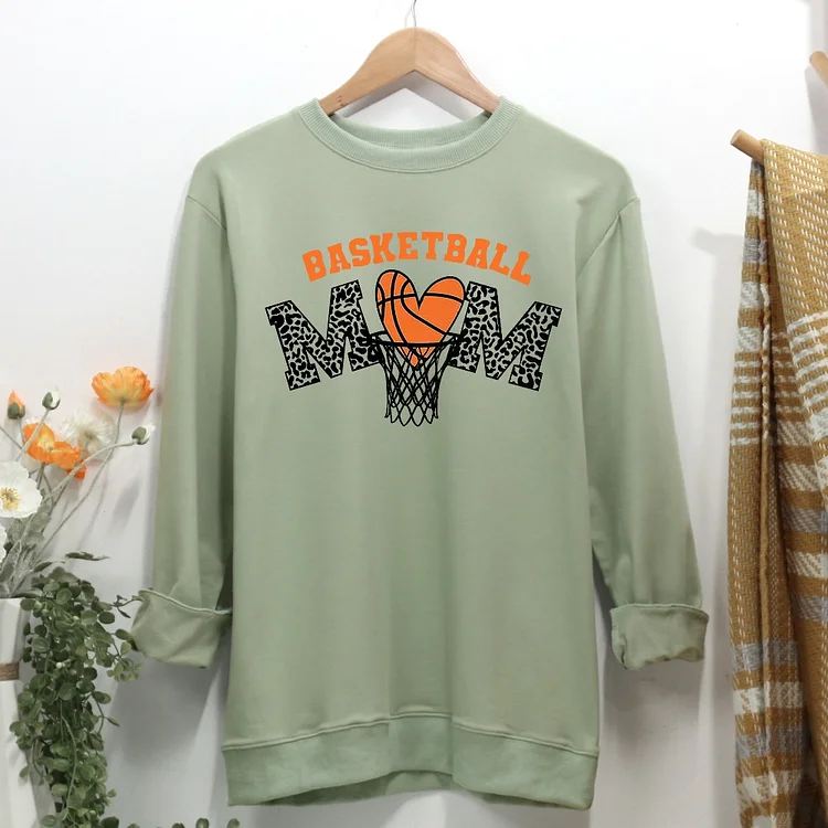 Basketball Mom Women Casual Sweatshirt-Annaletters