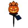 Solar Powered Pumpkin Halloween Stake Light Outdoor Waterproof LED Lamp