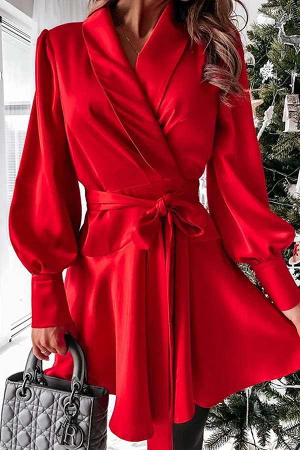 Casual Fashion Solid Color Shirt Dress