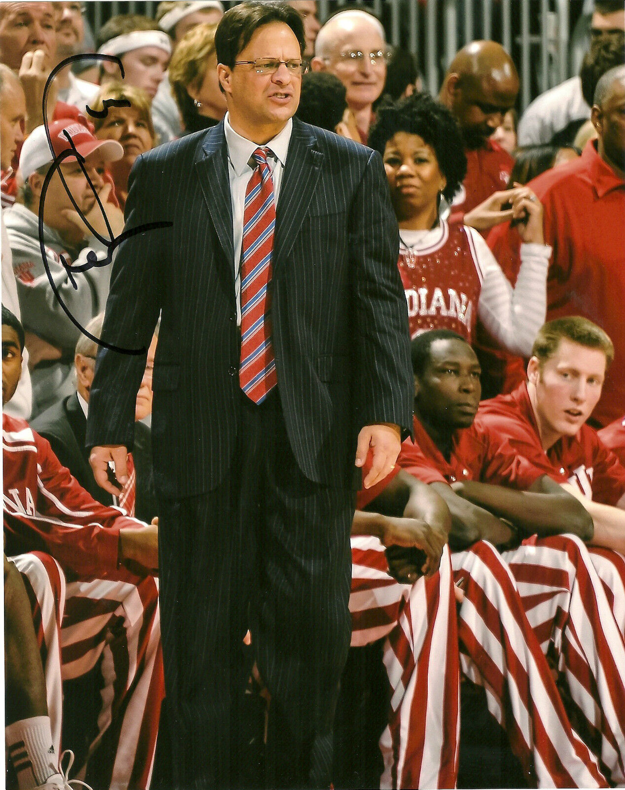 TOM CREAN HAND SIGNED INDIANA HOOSIERS 8X10 Photo Poster painting W/COA