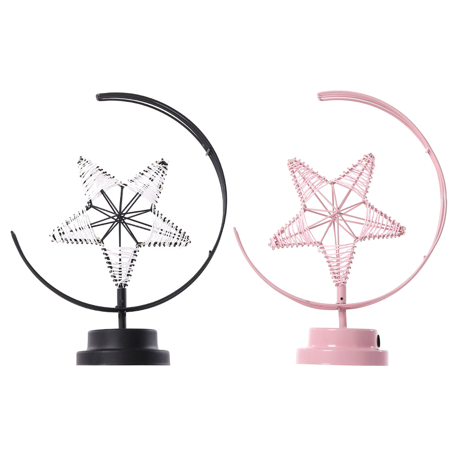 

Table Desk Lamp Hemp Rope LED Decorative Night Light (Star Warm White), Black, 501 Original