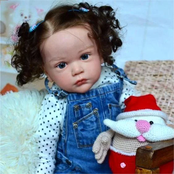 [New!]Large Size Reborn Toddlers Baby Doll 20 " Super Lifelike Handmade Awake Reborn Girl Doll Genevieve