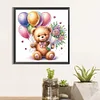 >SALE<5D DIY Partial Special Shaped Drill Diamond Painting Birthday Teddy Bear 30x30cm