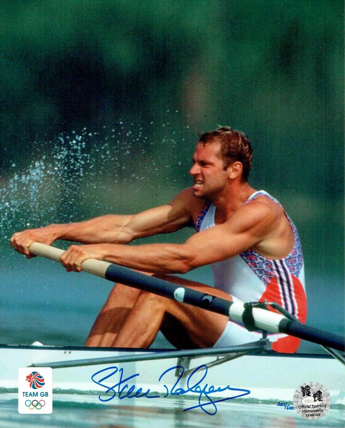 Steve REDGRAVE 10x8 Signed Official Olympic GB Photo Poster painting Limited Edition AFTAL COA