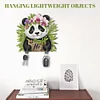 (US Local)Panda Theme Wood DIY Diamond Painting Hooks Home Decor Craft Kit for Wall Decor