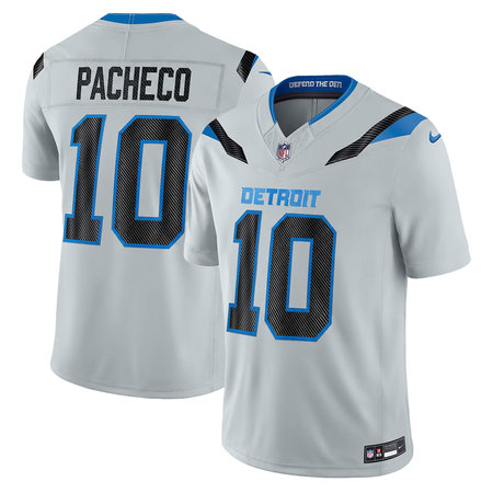 Men's Detroit Lions #10 Isiah Pacheco Grey 2026 Rivalries Collection Vapor F.U.S.E. Limited Jersey