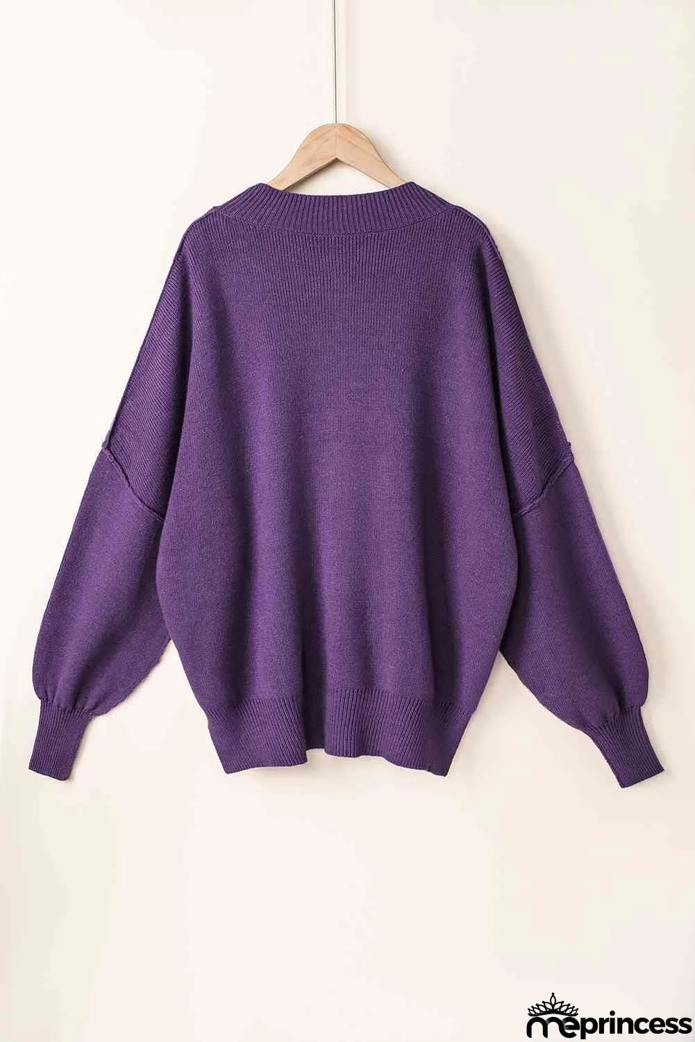 Round Neck Slit Sweater