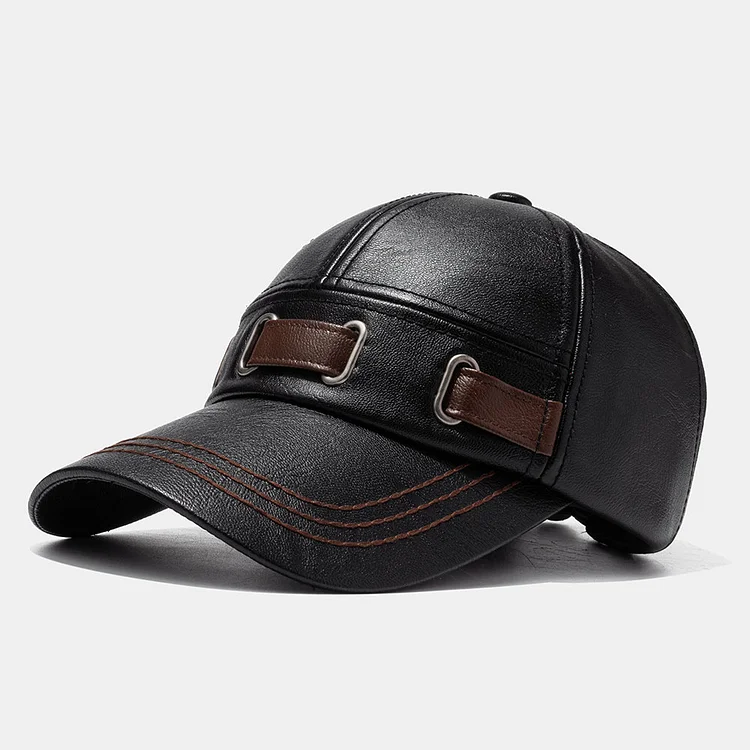 PU Hats Outdoor Warm Casual Baseball Caps