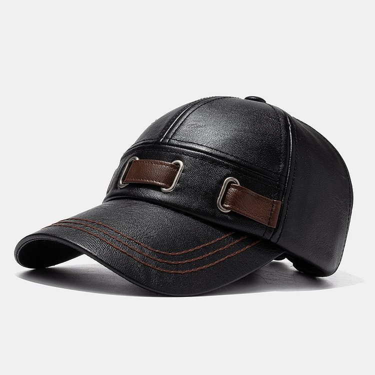 PU Hats Outdoor Warm Casual Baseball Caps