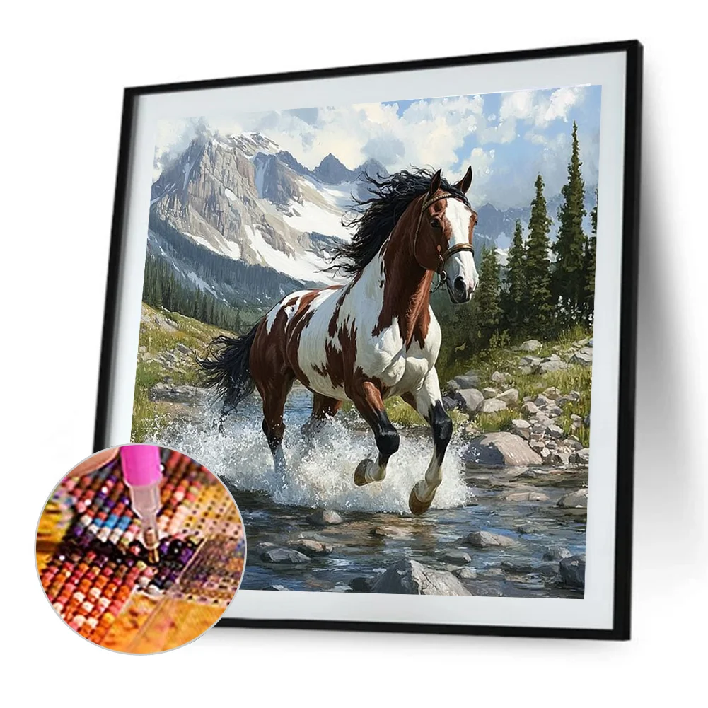 Diamond Painting - Full Round Drill - Horse(Canvas|40*40cm)