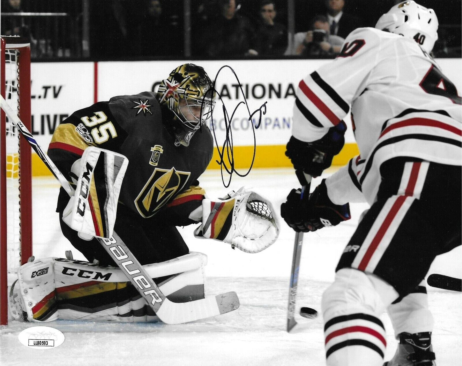 Oscar Dansk Autographed Vegas Golden Knights 8x10 Photo Poster painting JSA COA NHL Signed VGK