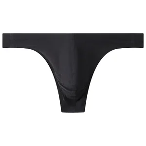 Men's low-waist seamless ice silk sexy thong